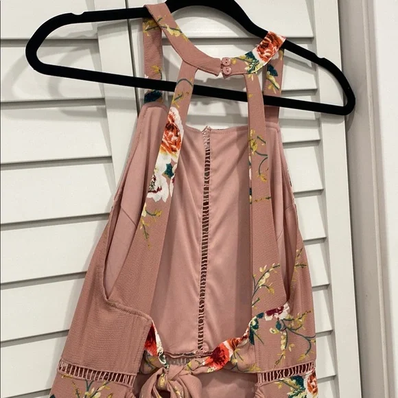 Floral Sleeveless Maxi Dress - Pink - Picture 2 of 2